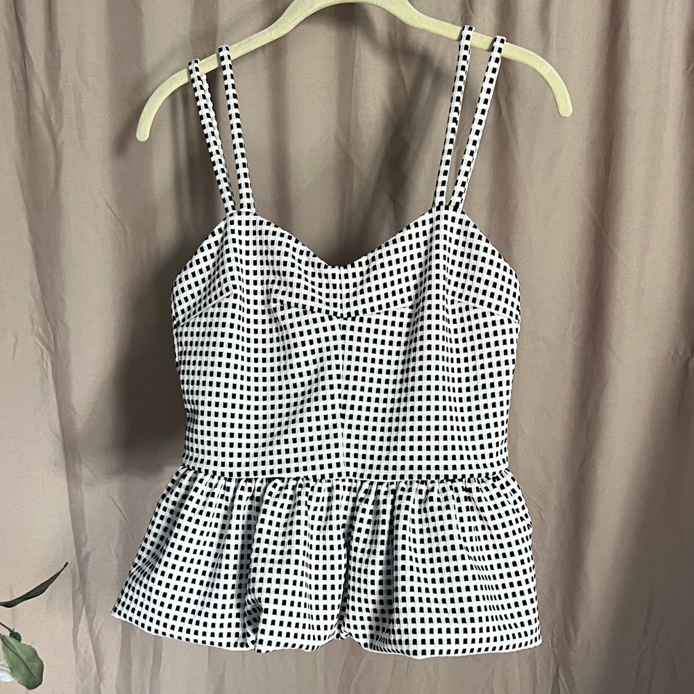 Chelsea28 Gingham Peplum Top - Picture 2 of 9